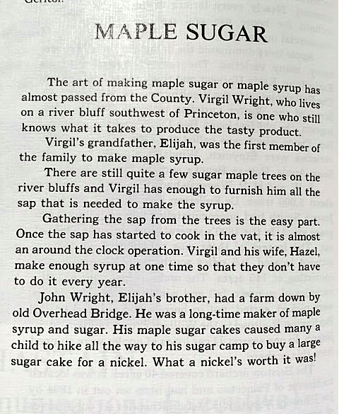 Maple Sugar from Linn's Book