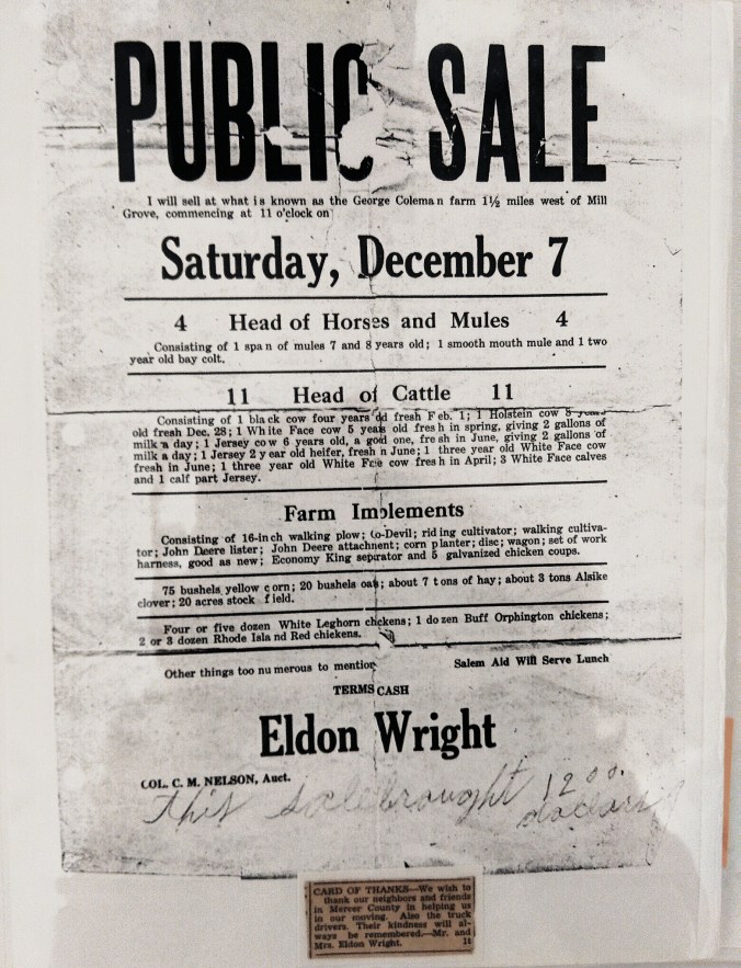 Public Sale Notice & Thank You